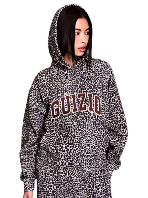 Guizio Cheetah Print Hoodie