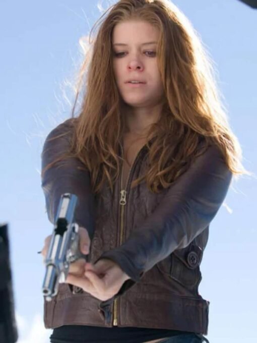 Kate Mara Shooter Brown Jacket