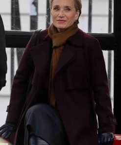 Diana Taverner Slow Horses S03 Maroon Coat