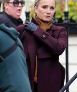 Slow Horses S03 Diana Taverner Maroon Coat