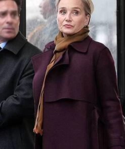 Diana Taverner S03 Slow Horses Maroon Coat