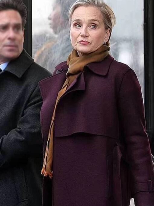 Diana Taverner S03 Slow Horses Maroon Coat