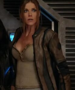 Adrianne Palicki The Orville Brown Leather Jacket