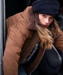 FBI S07 Maggie Bell Suede Leather Jacket