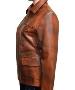 Katniss Hunger Games Brown Leather Jacket