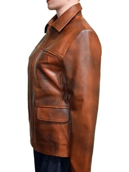 Katniss Hunger Games Brown Leather Jacket