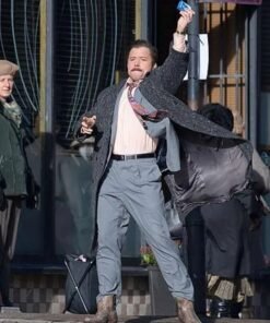 Taron Egerton Tetris Black Trench Coat