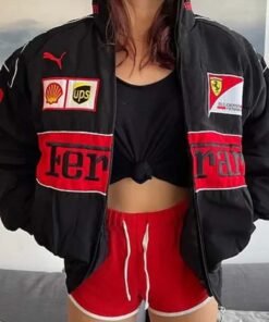 Racer F1 Ferrari Black Jacket