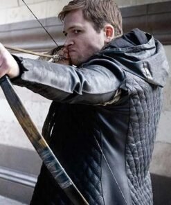 Taron Egerton Robin Hood Leather Coat