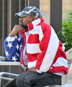 Kanye West American USA Flag Jacket