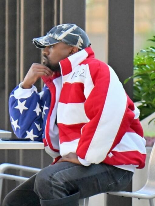 Kanye West American USA Flag Jacket