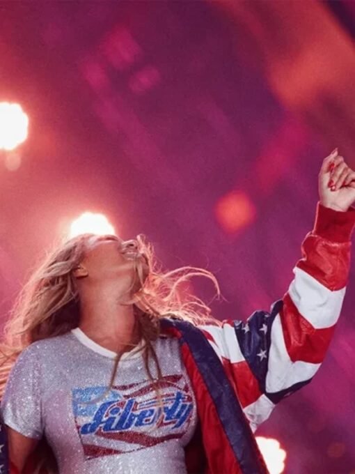 Beyonce Michael Hoban American Flag Jacket