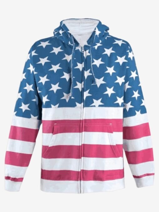 Women Independence Day Hooded Jacket