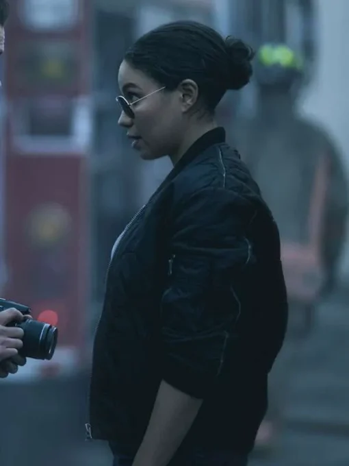 Jurnee Smollett Smoke Bomber Jacket