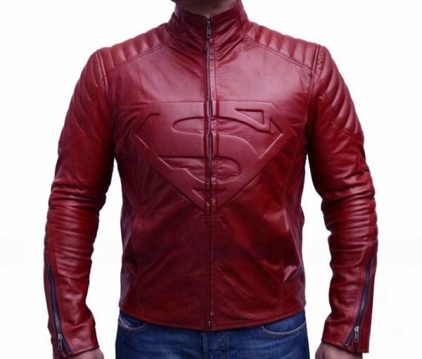 Red jacket inspired by Smallville worn by Clark Kent