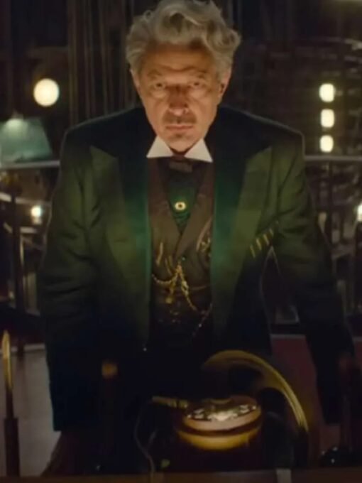 Jeff Goldblum Wicked Green Trench Coat