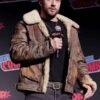 Aaron Taylor-Johnson Comic Con Shearling Jacket