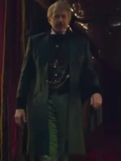 Jeff Goldblum Wicked 2024 Green Trench Coat