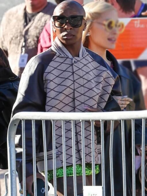 Cynthia Erivo Wicked Bomber Leather Jacket
