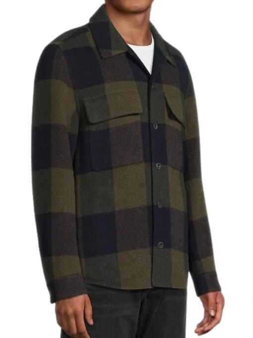 Men's Plaid Splittable Shirt Jacket