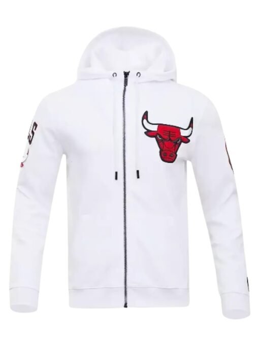 Chicago Bulls Standard Classic Chenille White Hoodie