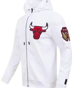 Chicago Bulls Standard Classic Chenille White Hoodie