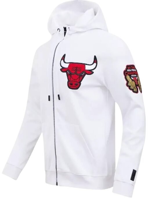 Chicago Bulls Standard Classic Chenille White Hoodie