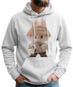 Cute Labubu Classic Lover White Hoodie