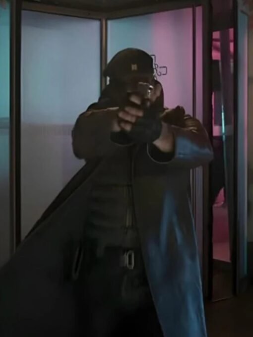 Lee Pace The Running Man Brown Leather Coat