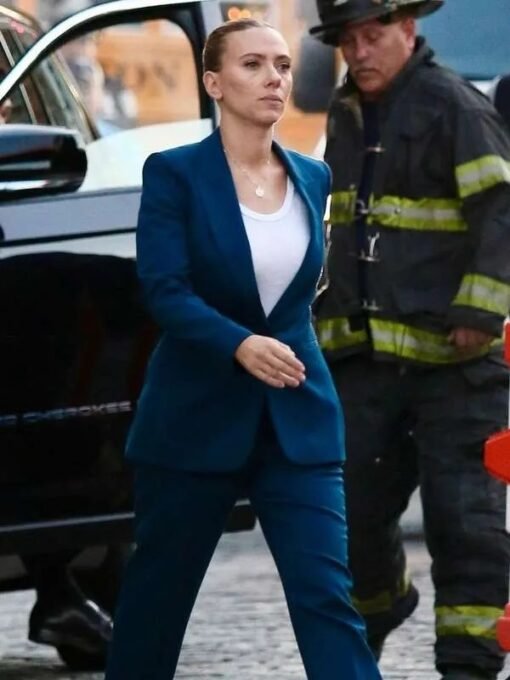 Scarlett Johansson Blue Suit