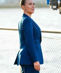 Scarlett Johansson Zora Bennett Blue Suit