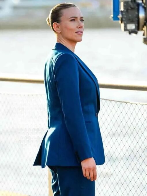 Scarlett Johansson Zora Bennett Blue Suit