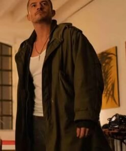 Orlando Bloom Deep Cover Green Coat