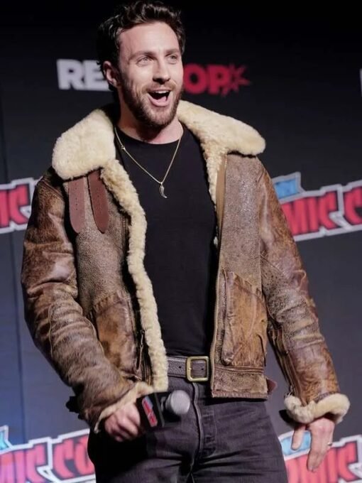 Aaron Taylor-Johnson Comic Con Brown Jacket