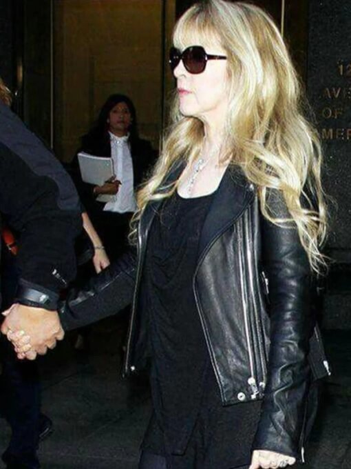 Stevie Nicks Biker Black Jacket