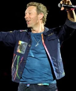 Chris Martin Coldplay 2025 Concert Blue Jacket