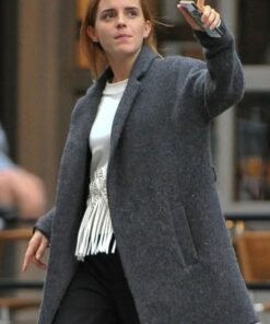 Emma Watson Grey Wool Coat