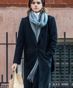 Emma Watson Black Wool Coat