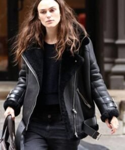 Keira Knightley Suede Leather Jacket