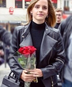 Emma Watson Leather Biker Jacket