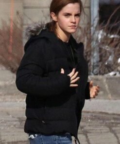 Emma Watson Shearling Puffer Jacket