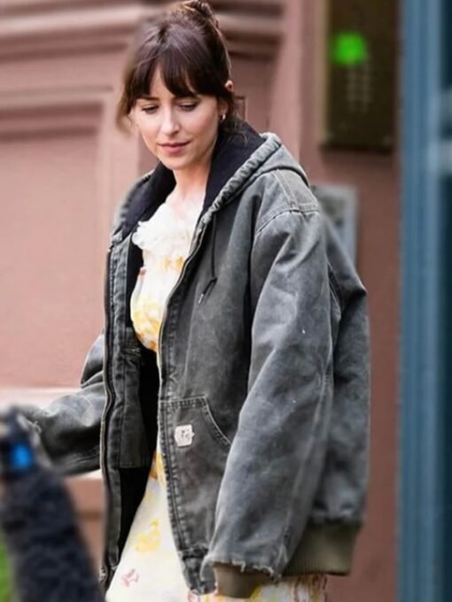 Lucy Mason Materialists Grey Hooded Jacket