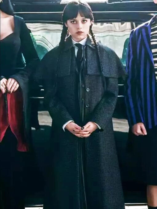 Wednesday S02 Jenna Ortega Wool Coat