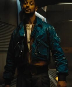 Foundation Raych Foss Blue Leather Jacket
