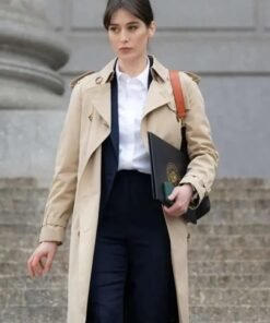 Zero Day 2025 Alexandra Mullen Beige Coat