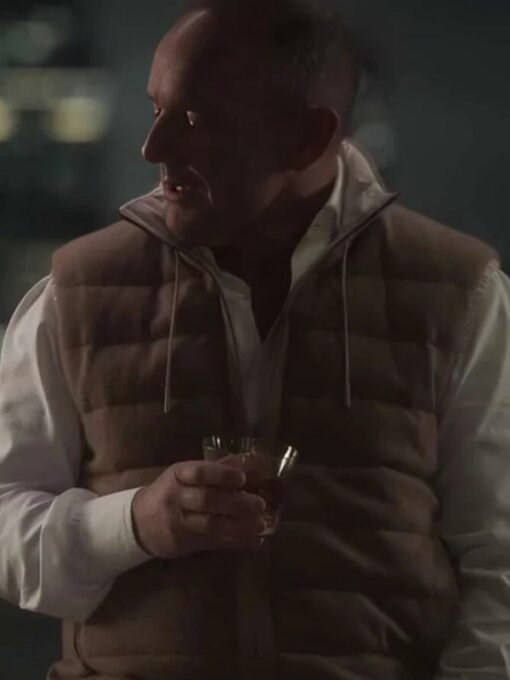 Zero Day S01 Clark Gregg Brown Puffer Vest