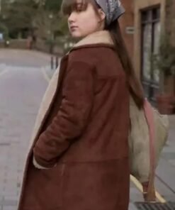 Nora Ted Lasso S03 Brown Shearling Jacket