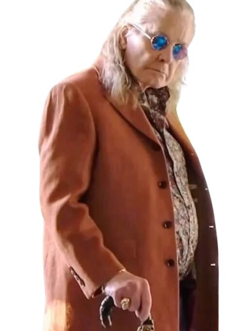 Ozzy Osbourne Brown Wool Coat