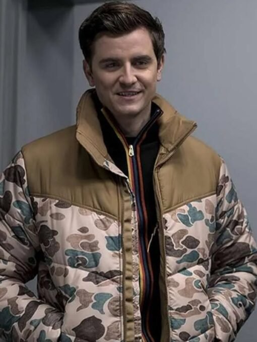 Colin Hughes Ted Lasso Camo Puffer Jacket