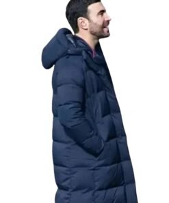Ted Lasso S03 Roy Kent Blue Puffer Coat